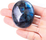 UU UNIHOM Labradorite: pierre paume bleu-vert, toucher apaisant et détente au quotidien.