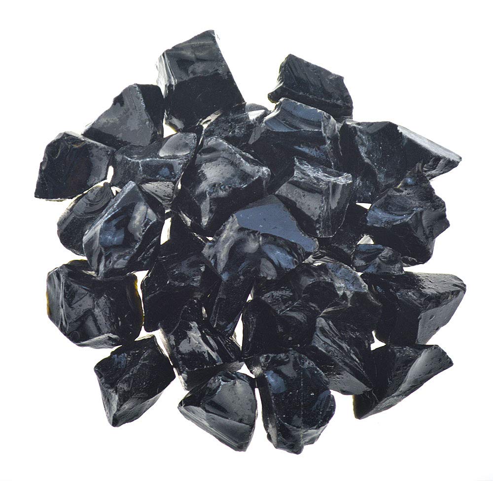 UU UNIHOM obsidienne noire brute 1–2 pouces, tailles variées pour projets variés.