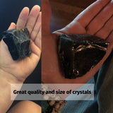 UU UNIHOM obsidienne noire brute décorative pour décor d’intérieur.