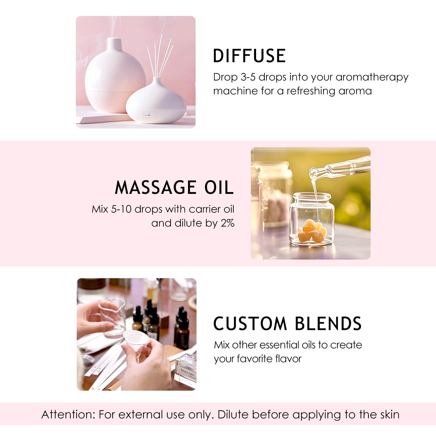 UWPU Oman huile essentielle d'encens pour cheveux, nourrissant et revitalisant.
