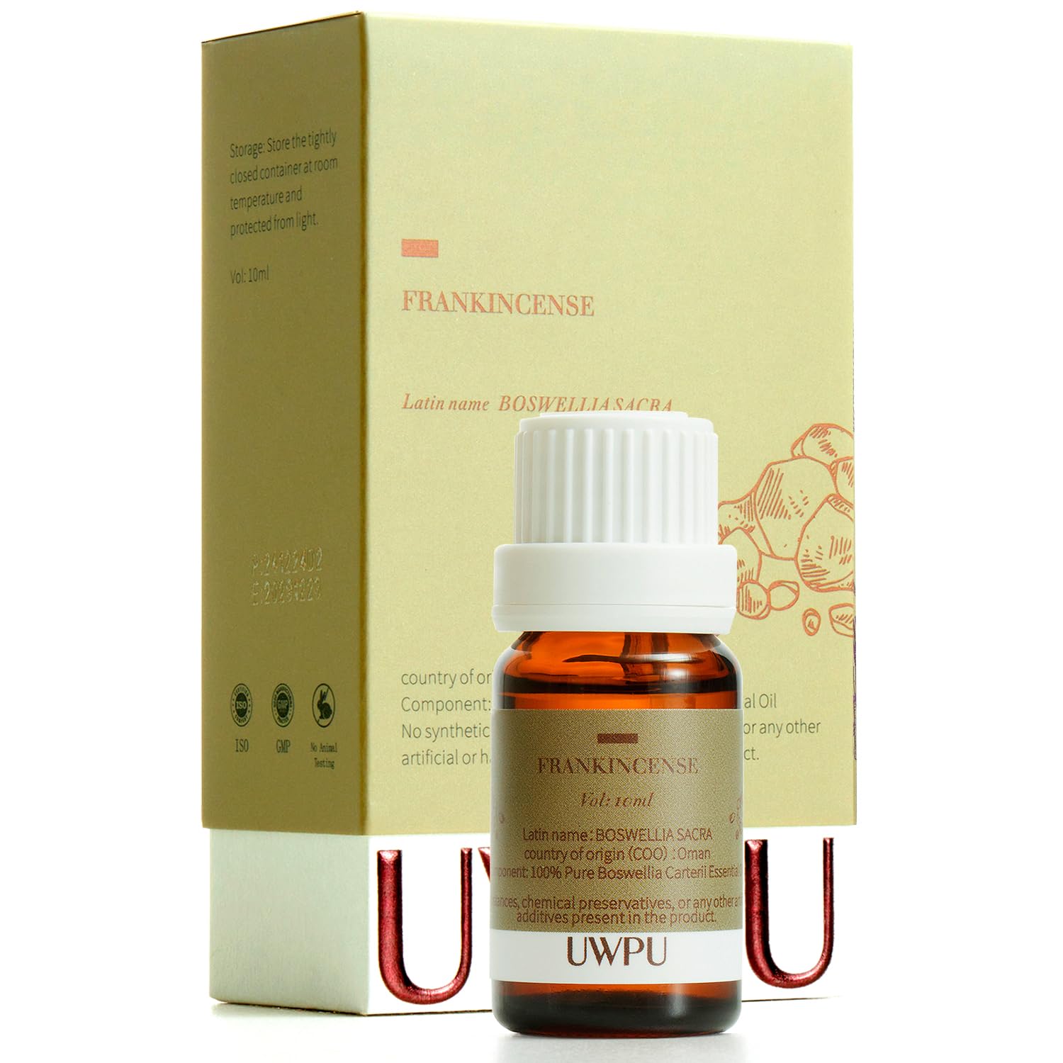 UWPU Oman huile essentielle d'encens pour diffuseur, ambiance apaisante et pureté.