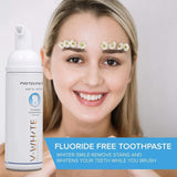 V-WHITE dentifrice mousse anti-taches, aide à prévenir les taches café et thé.