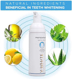 V-WHITE dentifrice mousse ingrédients naturels, sans fluorure ni alcool.