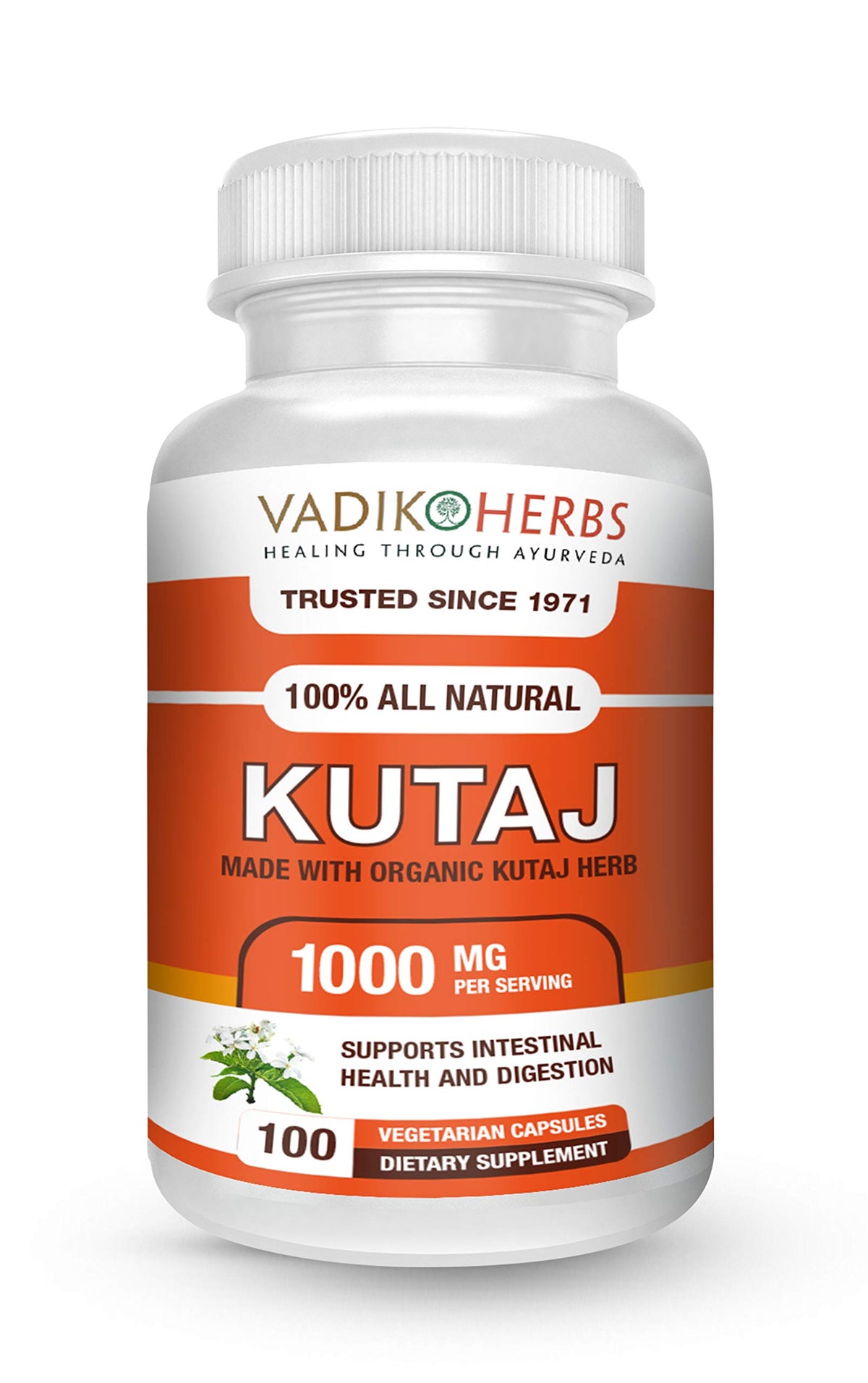 Kutaj Vadik Herbs: bouteille de capsules végétales pour une utilisation quotidienne pratique