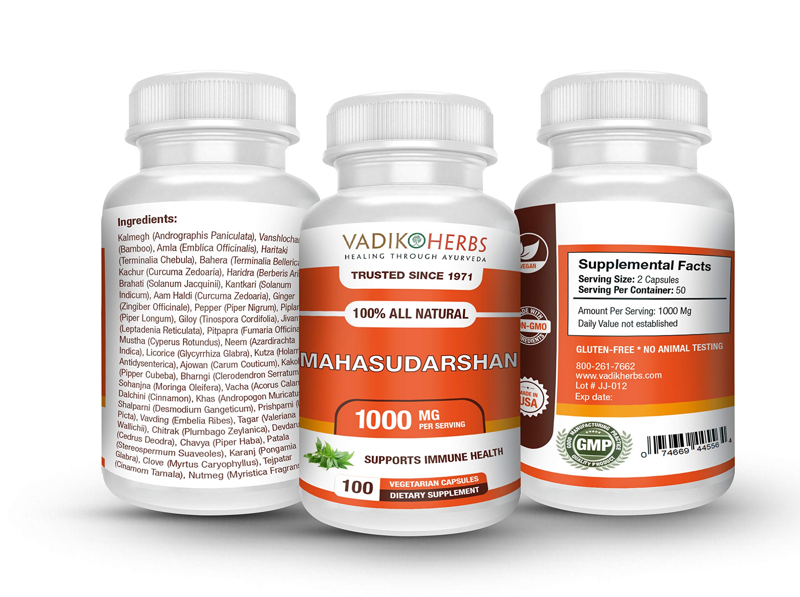 Vadik Herbs Mahasudarshan Poudre – ingrédients naturels visibles et utilisation detox potentielle