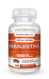 Vadik Herbs Manjistha – capsules véganes prêtes à l'emploi pour une peau saine.