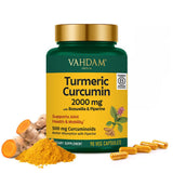 VAHDAM Turmeric Curcumin, bouteille de 90 capsules prête pour une routine quotidienne et naturelle