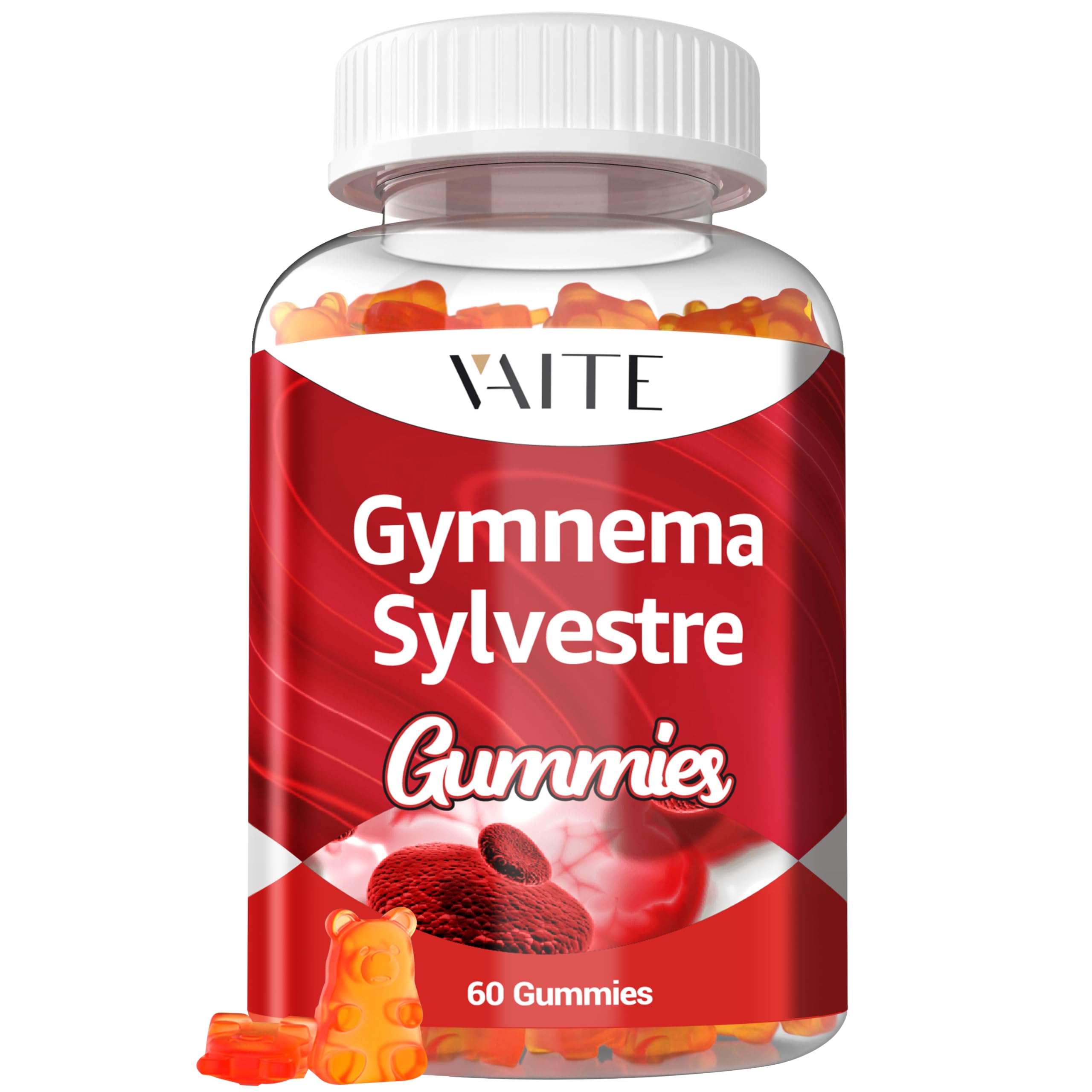 Bouteille VAITE Gymnema Sylvestre Gummies, pratique et goût agréable pour votre routine quotidienne.