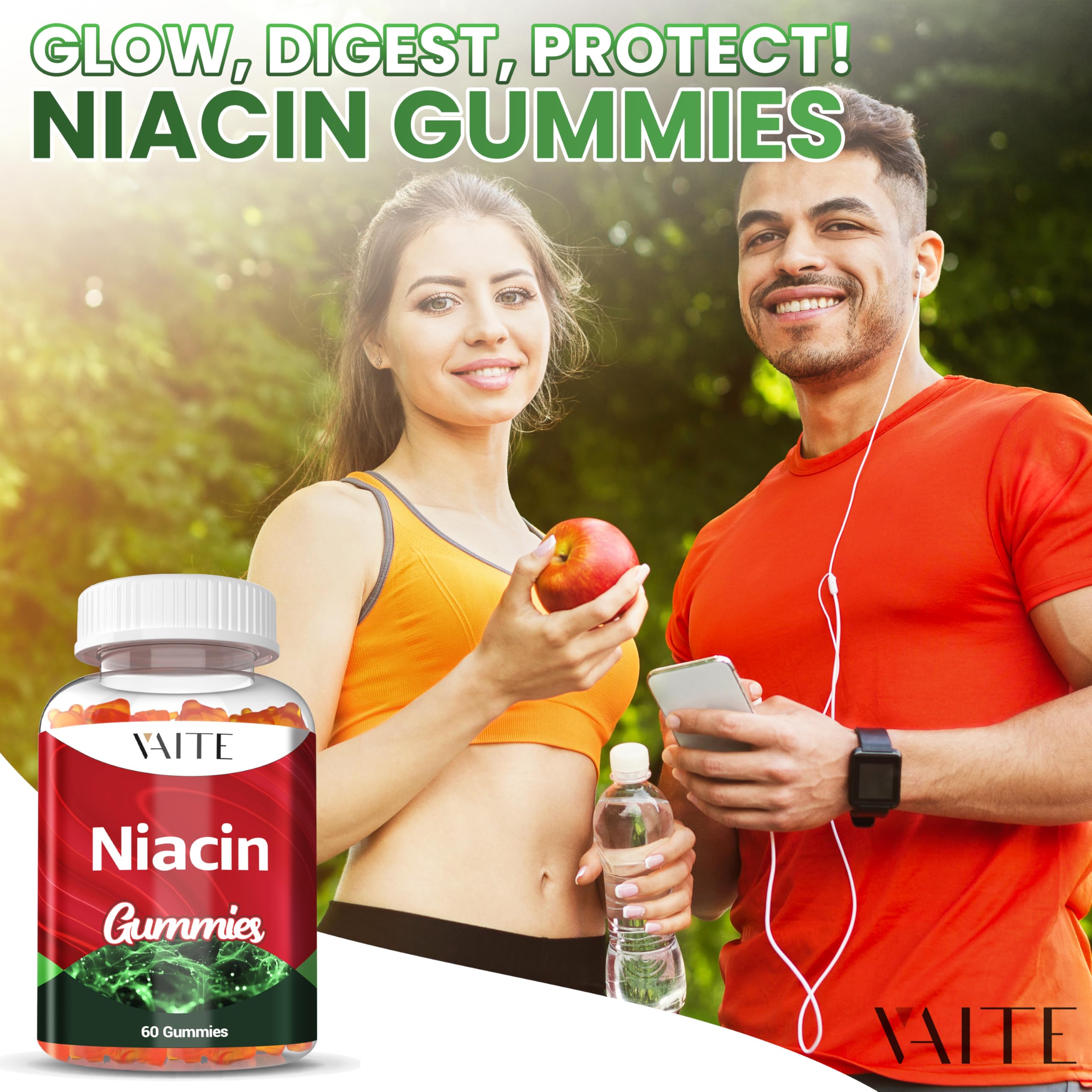 Gomme VAITE Niacine dans votre routine santé: soutien quotidien sans sucre.