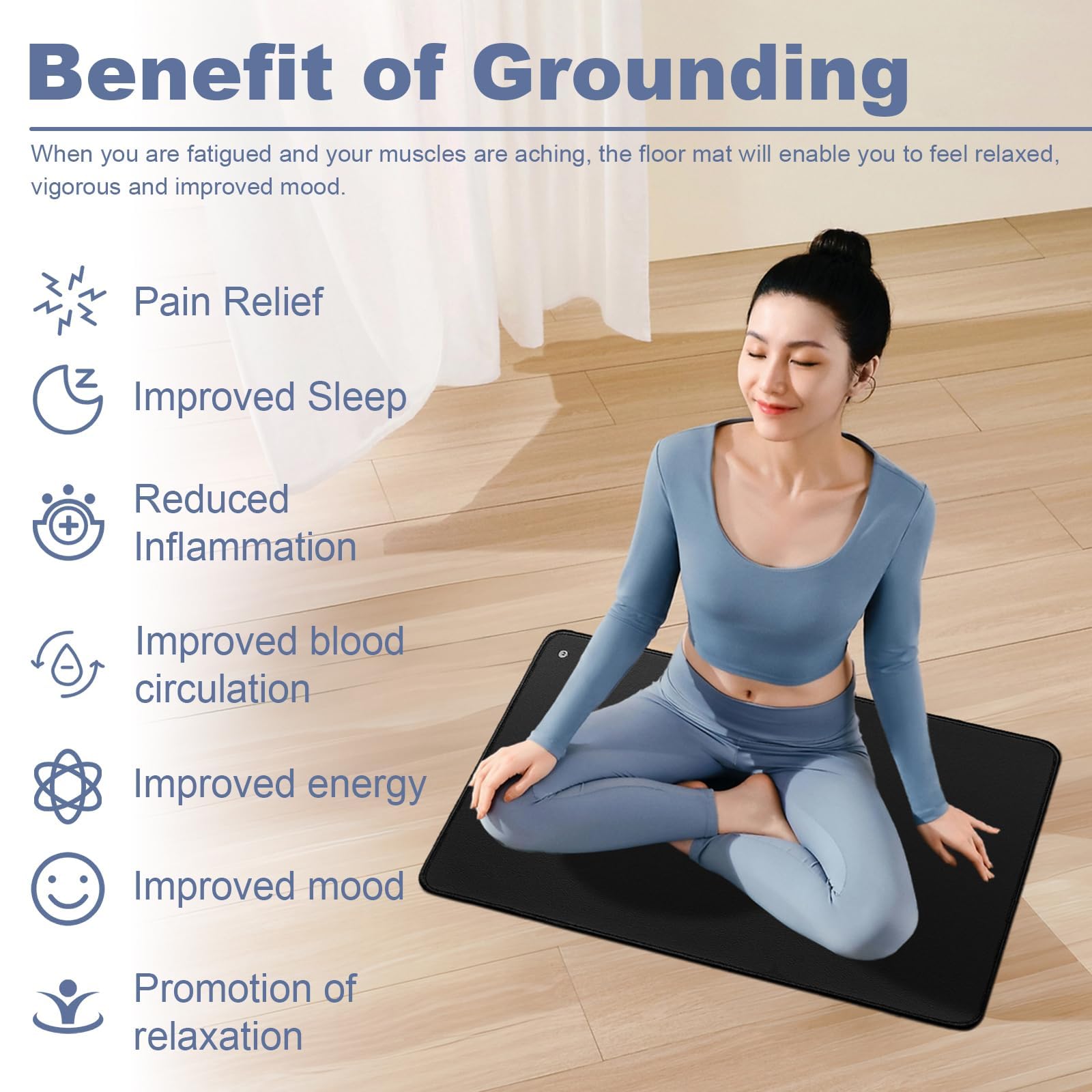 VAJOOCLL tapis d’ancrage pour pieds dans le lit pour une routine de relaxation