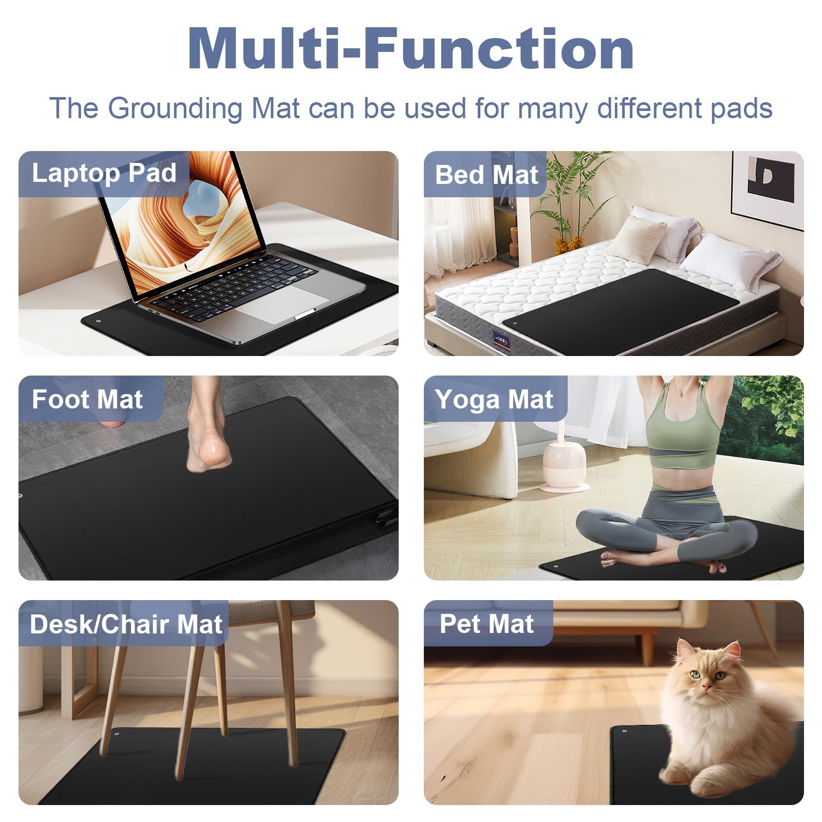 VAJOOCLL tapis conductif en cuir végan avec texture agréable