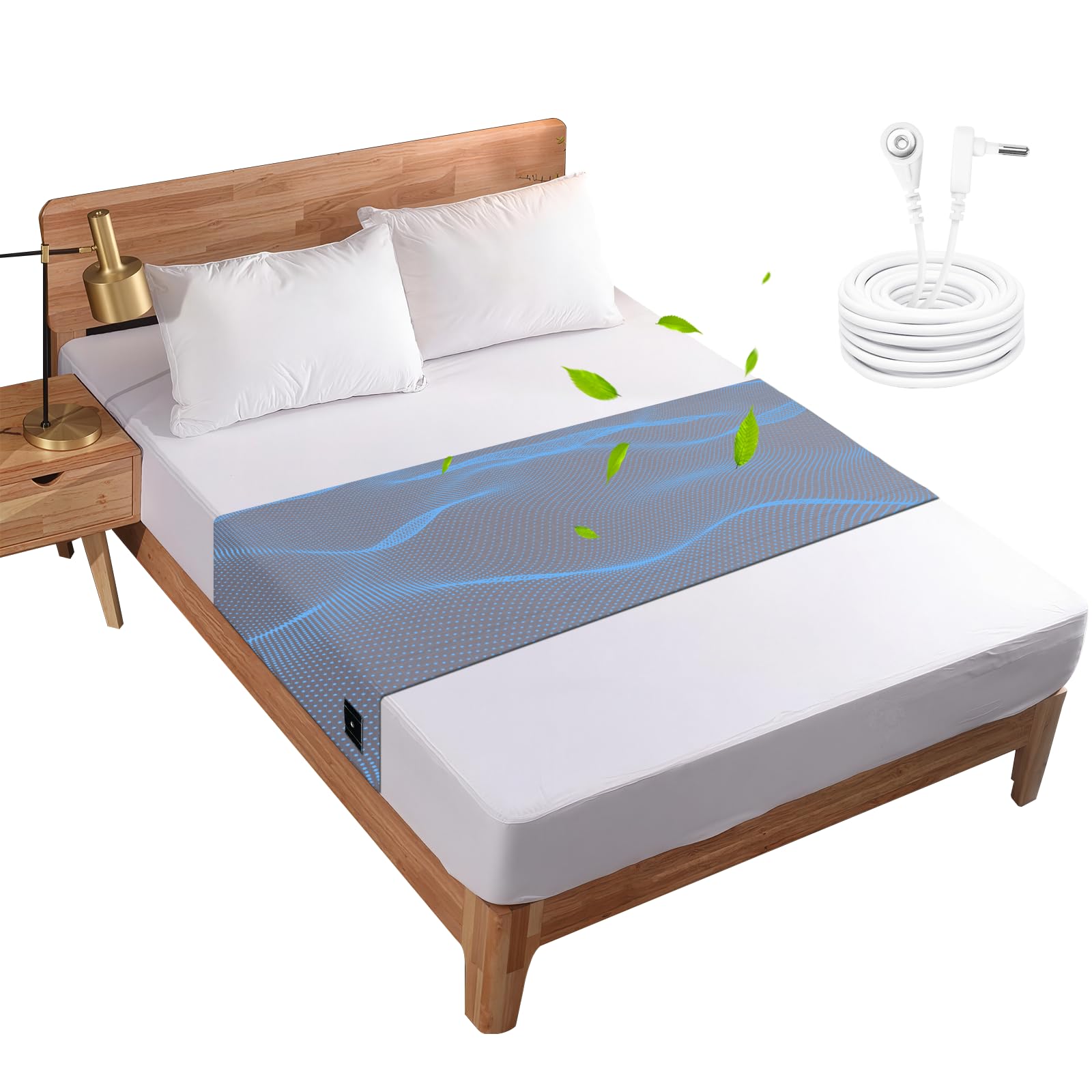 VAJOOCLL drap de mise à terre argent 10% pour dormir plus sereinement.