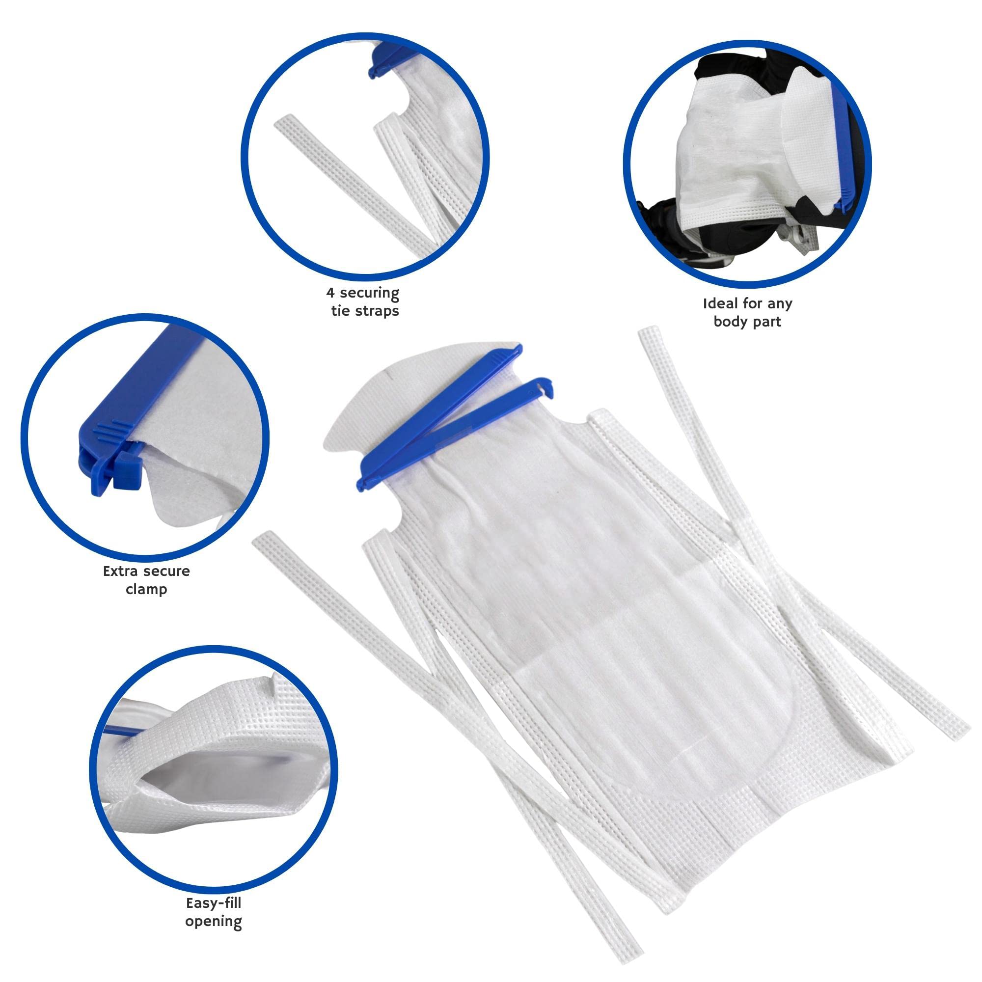 Vakly sacs glace, ouverture large pour un remplissage rapide et propre.