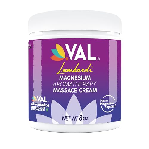 VAL Crème massage 8oz — pompe facile pour application précise.
