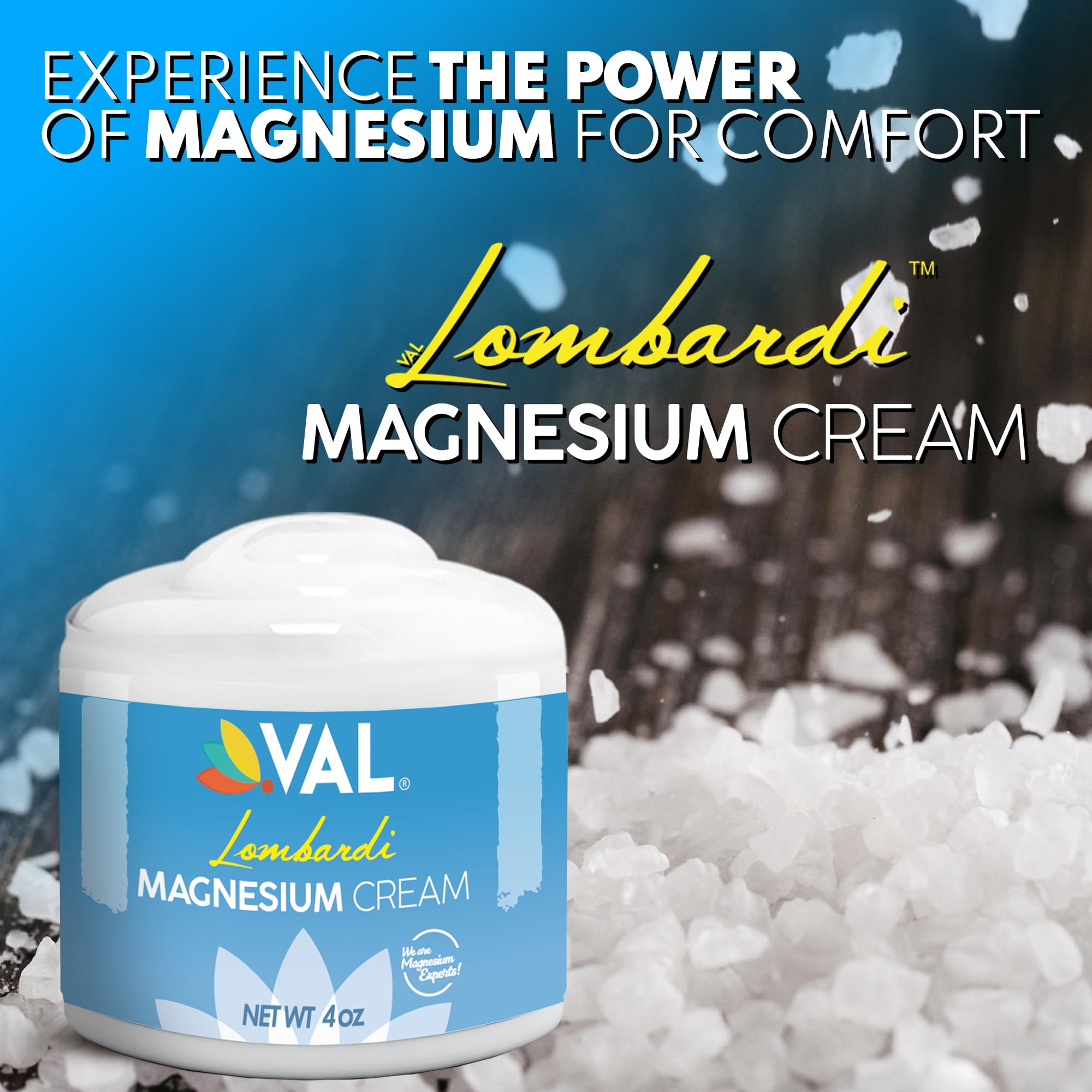VAL Lombardi crème magnésium nuit: massage des pieds pour une hydratation profonde