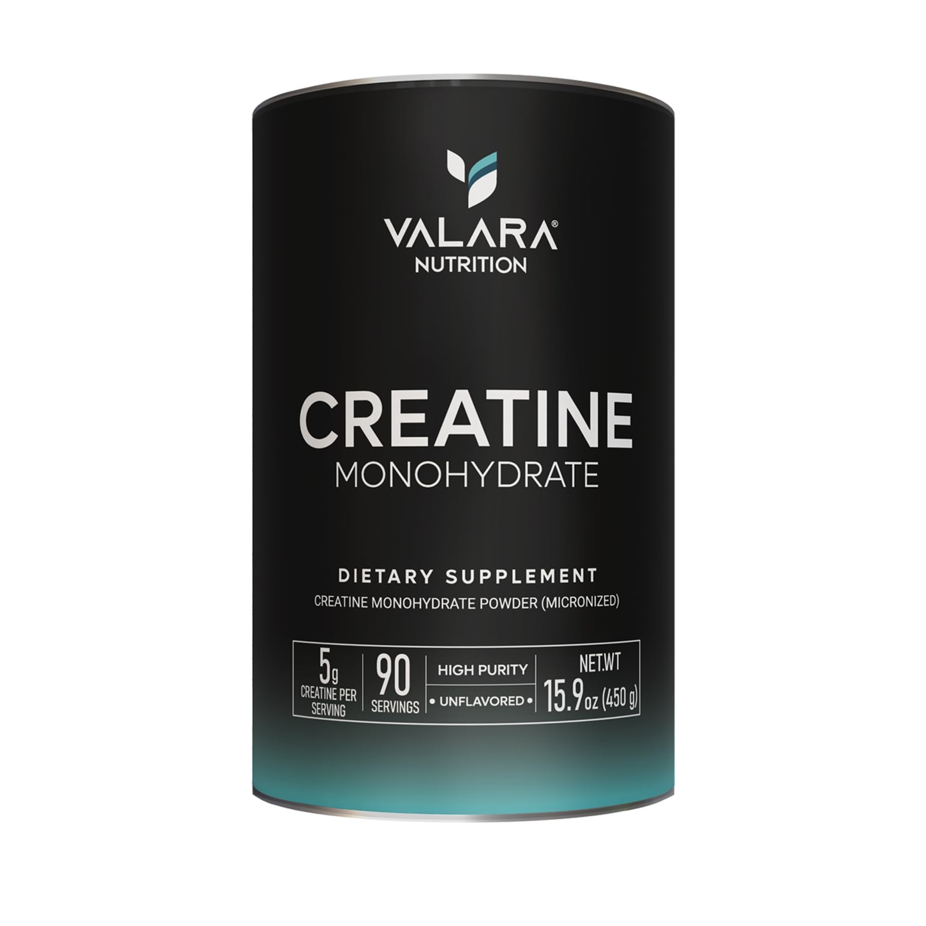 Valara Créatine micronisée dans le bocal, dissolution facile pour l'entraînement