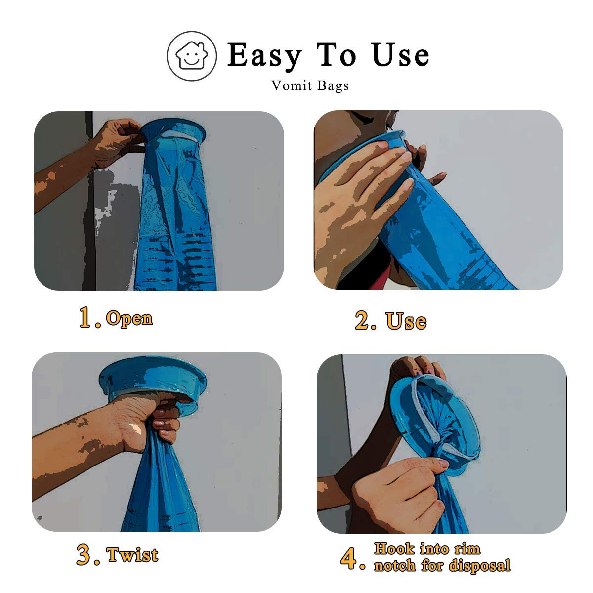 Sacs vomito Valchoose pour voyage, usage polyvalent et sûr.