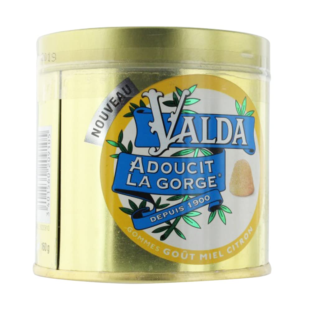 Valda Gums Mint Eucalyptus, emballage pratique et facile à transporter pour apaiser la gorge.