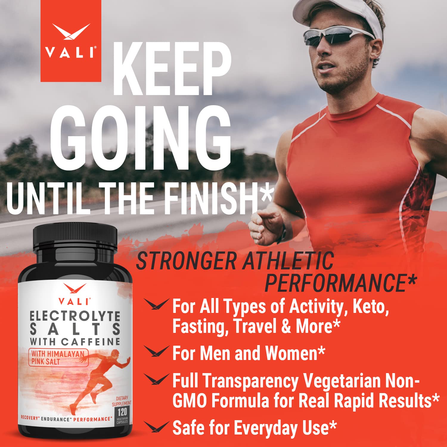 VALI Electrolyte Salts Plus activité quotidienne, hydratation et récupération légère.