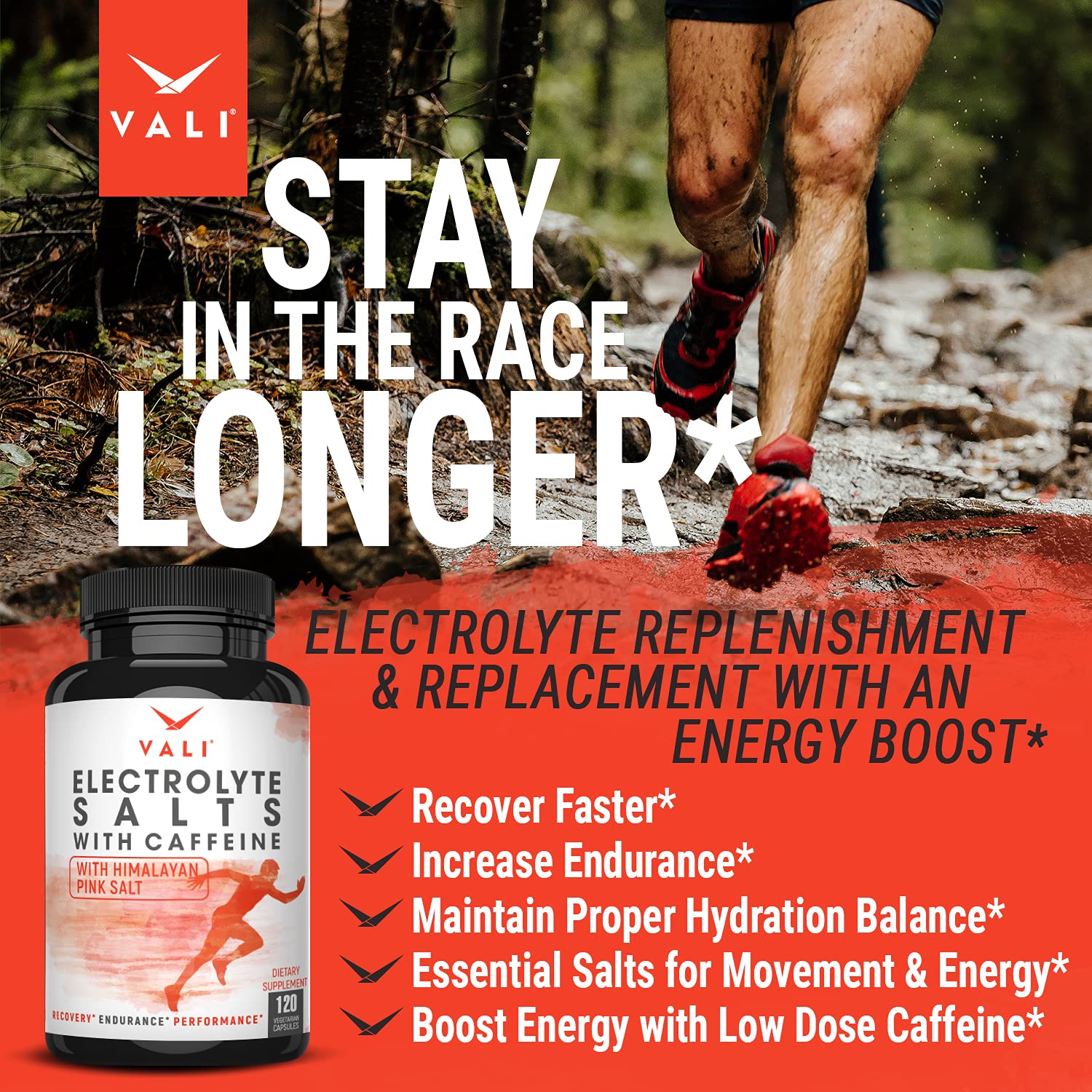 VALI Electrolyte Salts Plus optimisation de l'hydratation en chaleur ou effort intense.