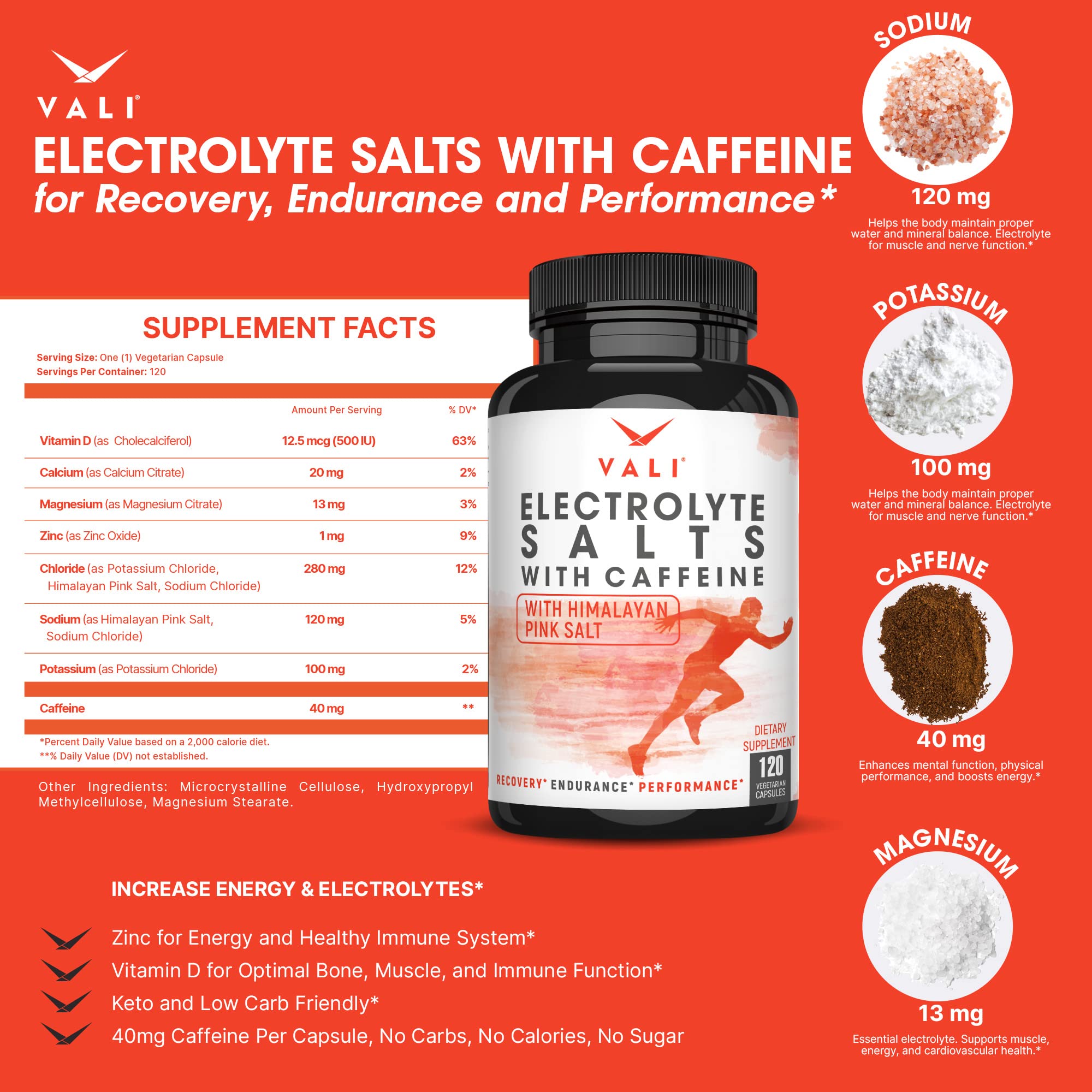 VALI Electrolyte Salts Plus en course, énergie soutenue et hydratation.