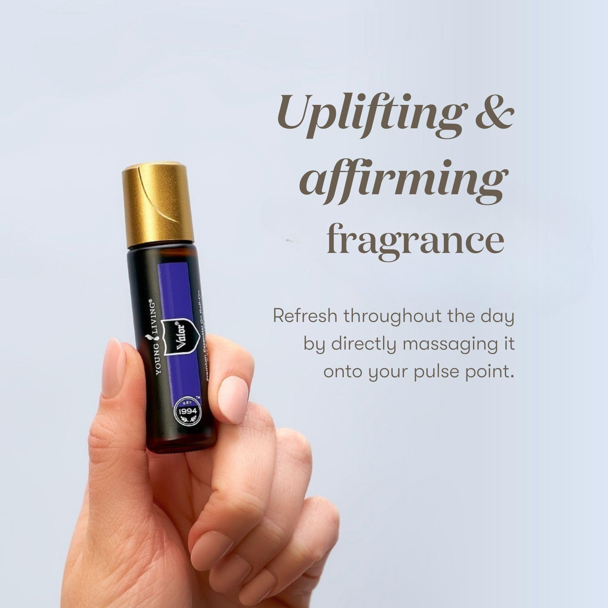 Parfum encens et bois camphré pour une ambiance apaisante avec Valor Roll-On.