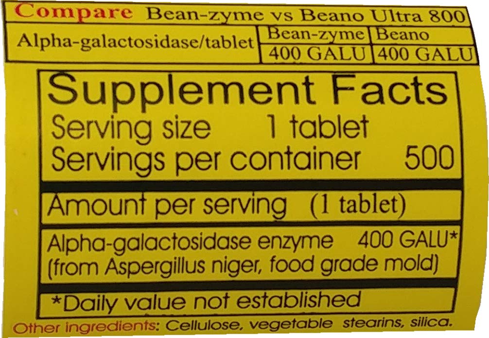 Bean-Zyme ValuePricedMeds: tablettes d'action enzymatique naturelle