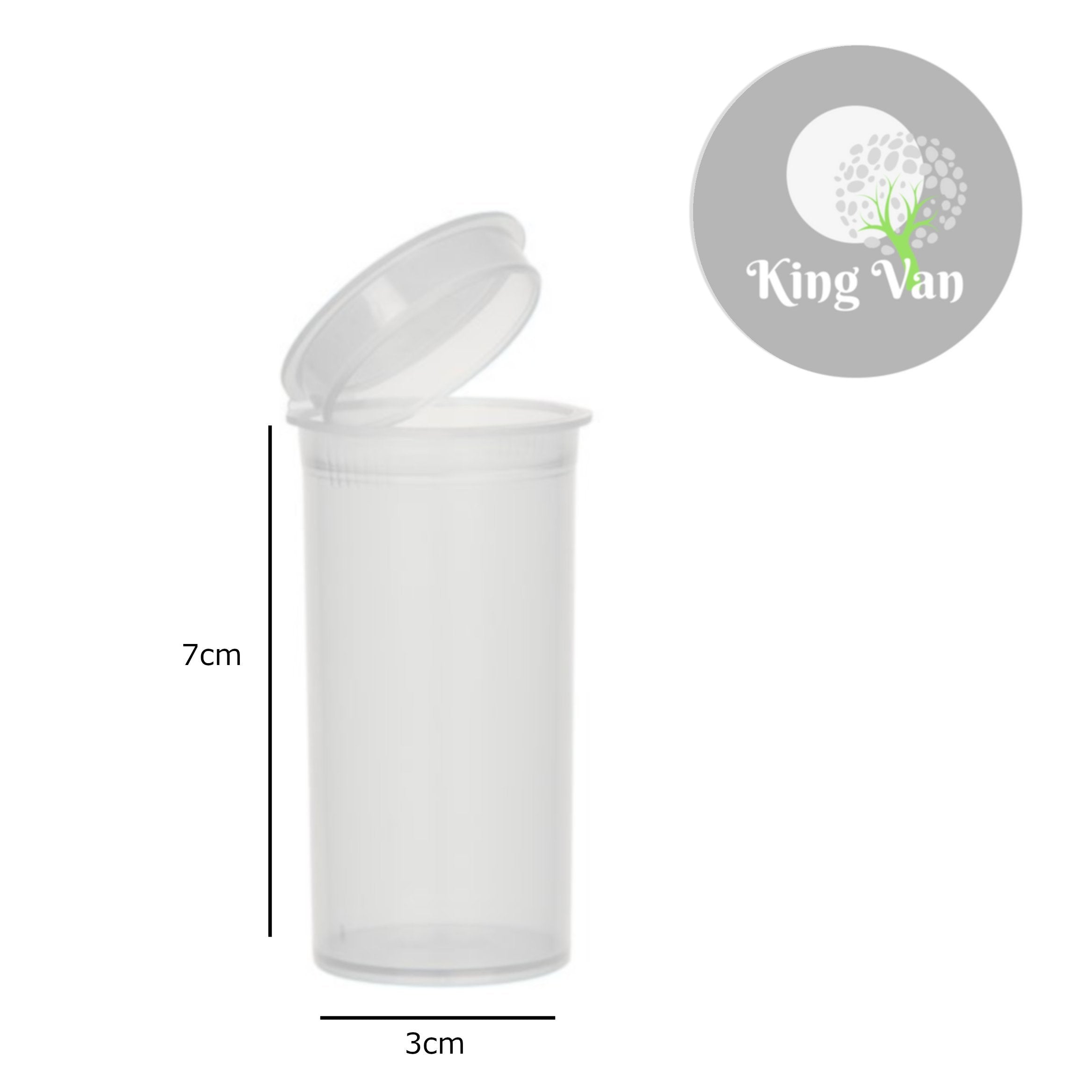 Van Cave flacons-grade-médicale-pop-top-13-dram-clair, parfaits pour voyage discret et protection des contenus.