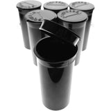 Van Cave bouteille à bouchon de pression noire 13 dram, stockage sécurisé et étanche des herbes et pilules.