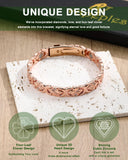 Vapeples bracelet cuivre 3D avec zirconia symbolisant amour et chance.