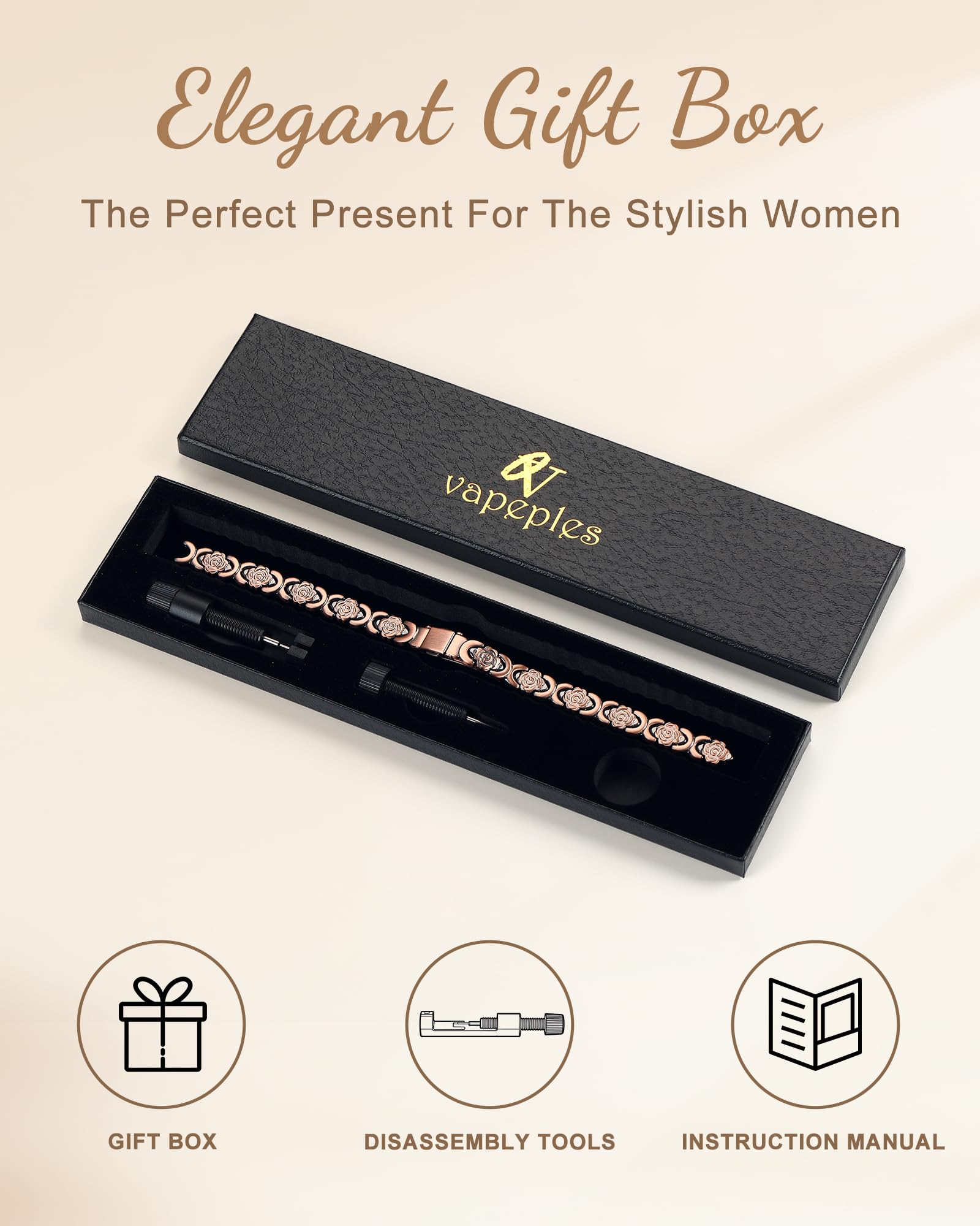 Port quotidien du bracelet Vapeples, style chic et polyvalent.