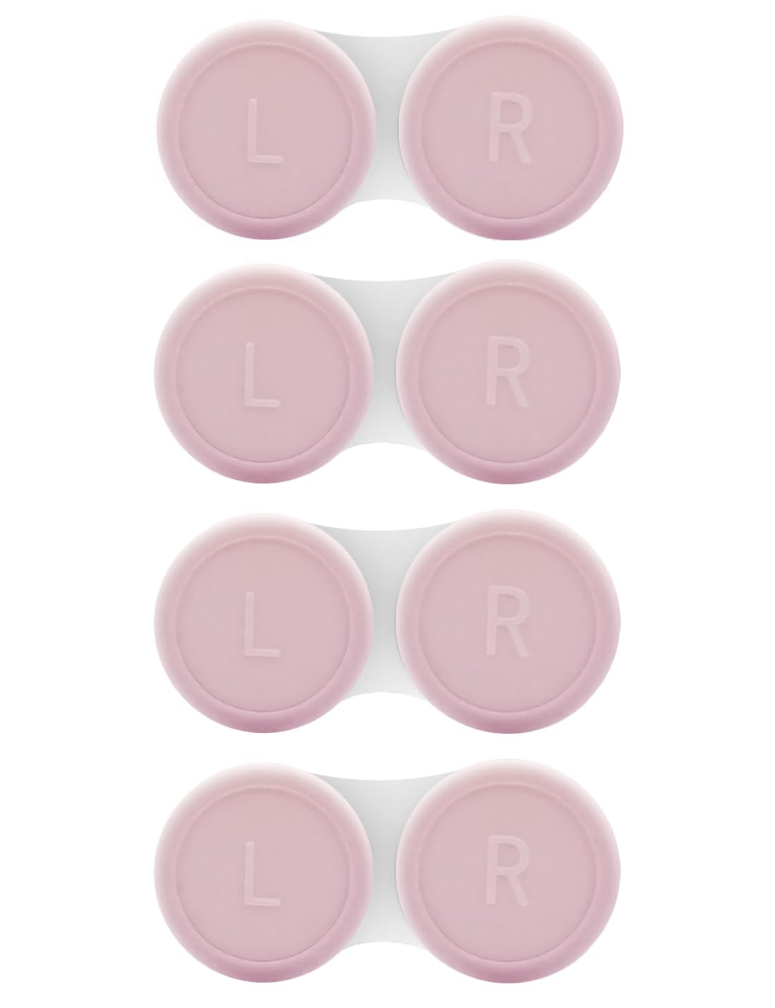 Vastsoon 4 pack, boîtes lentilles rose compactes, pratique en voyage.
