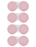 Vastsoon 4 pack, boîtes lentilles rose compactes, pratique en voyage.