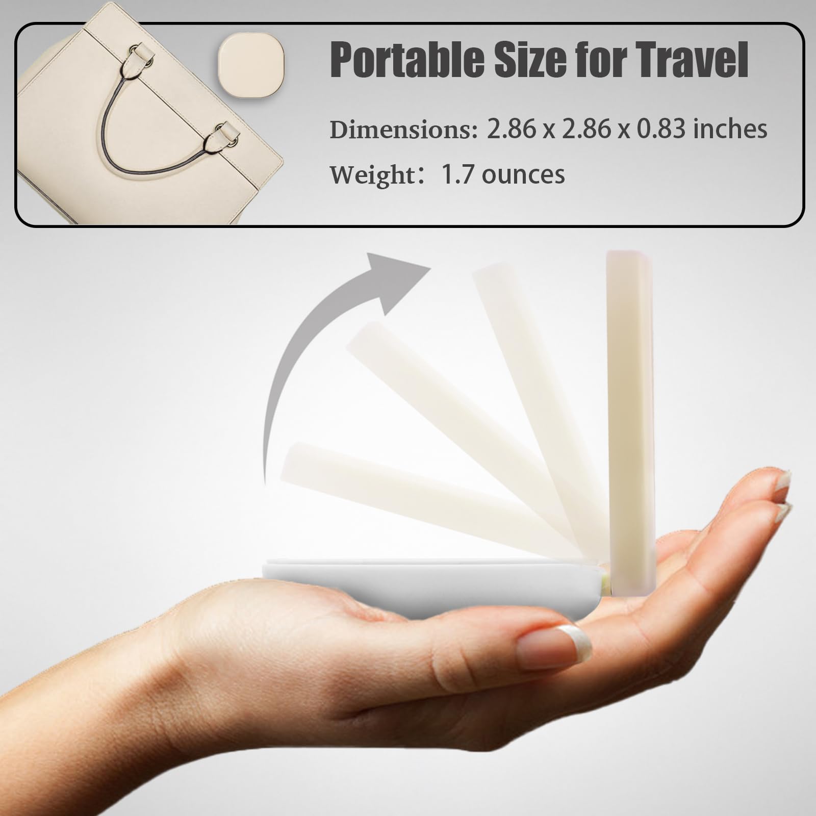Ensemble portable Vastsoon lentilles beige: prêt pour le voyage.