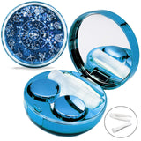 Vastsoon étui lentilles bleu à sable mouvant, pratique en voyage.