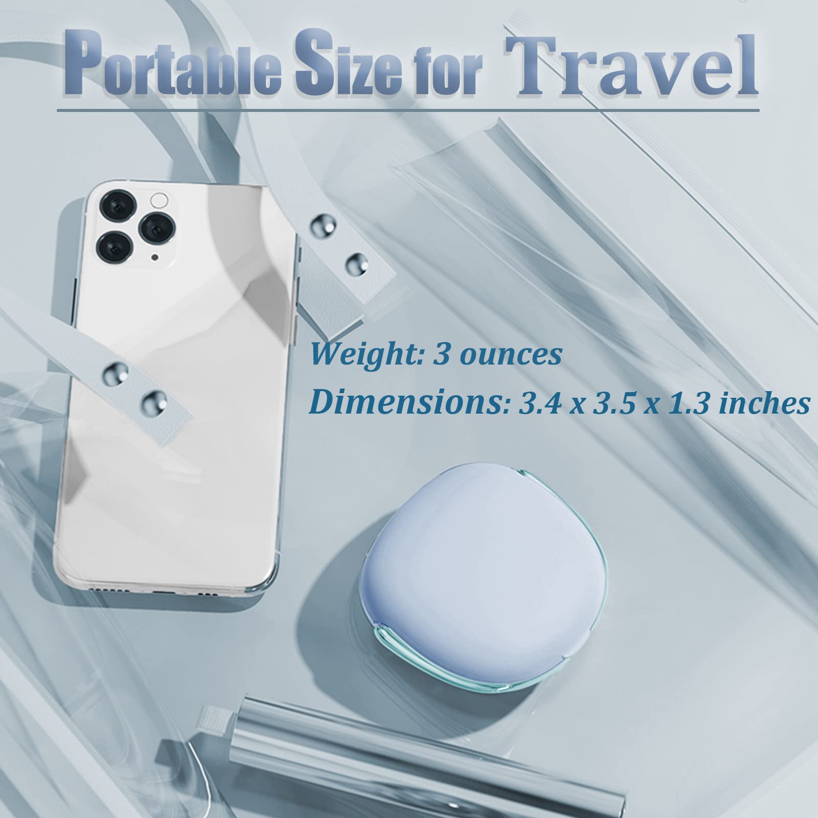 Vastsoon rangement compact pour lentilles bleu, organisation pratique et propre.