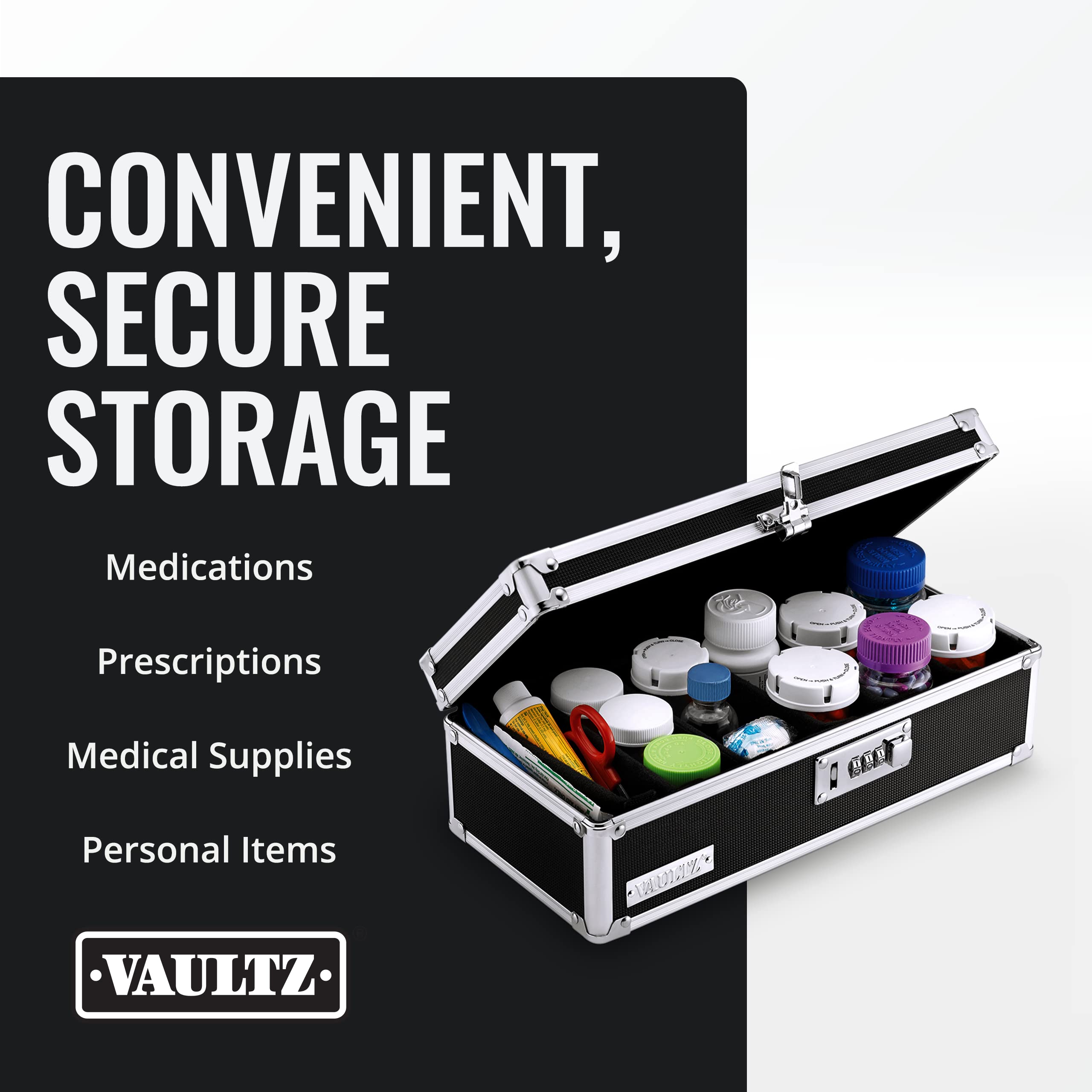 Vaultz verrouillage combinaison pour médicaments sans clé, pratique et sûr