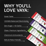 Sachet Vaya électrolyte raisin, recharge sans sucre.