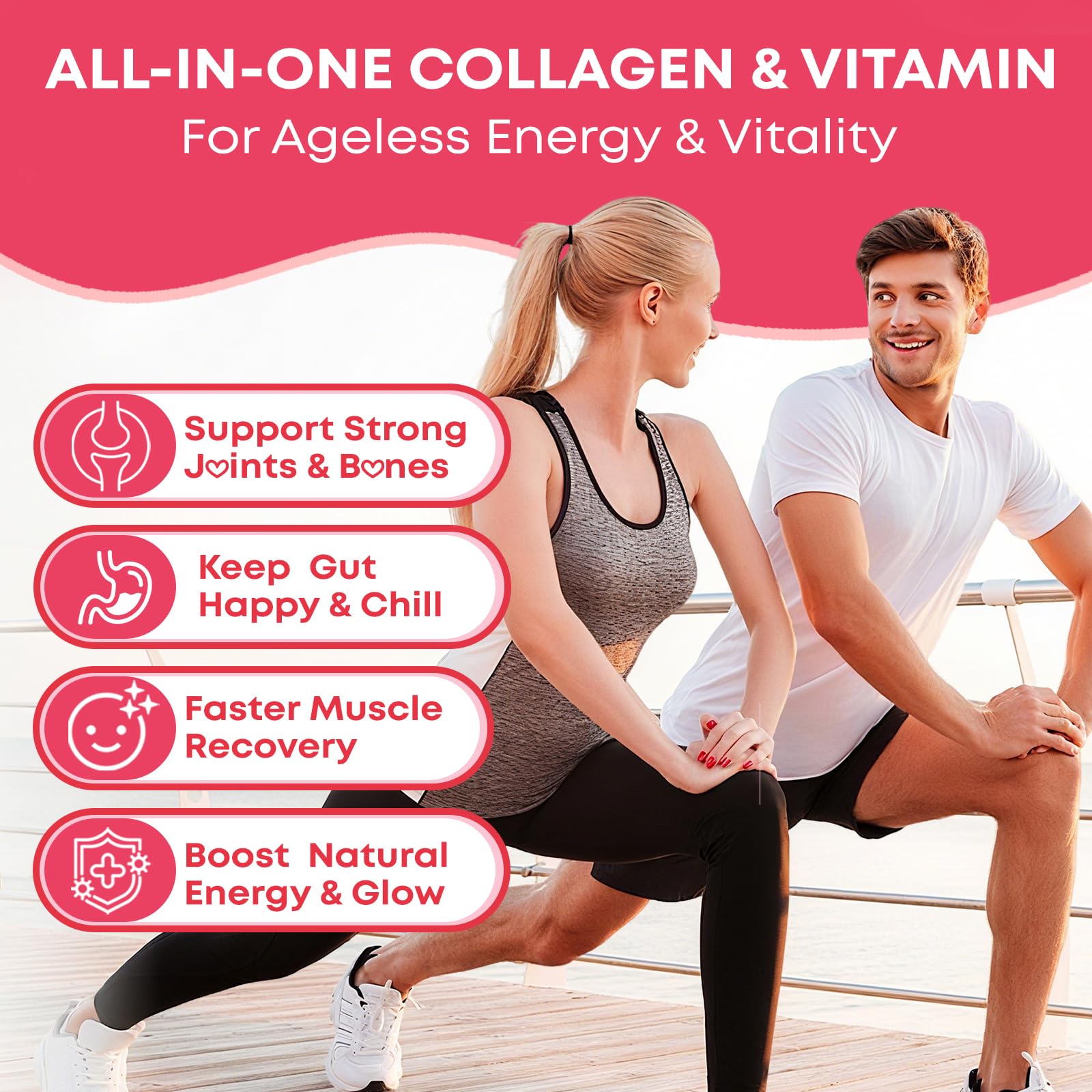 Gomme Vazatisi Collagène avec biotine et vitamine C pour cheveux et ongles.