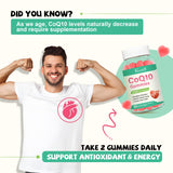 Gommes Vazatisi CoQ10 avec oméga3, antioxydants, soutien potentiel à la vitalité cérébrale.