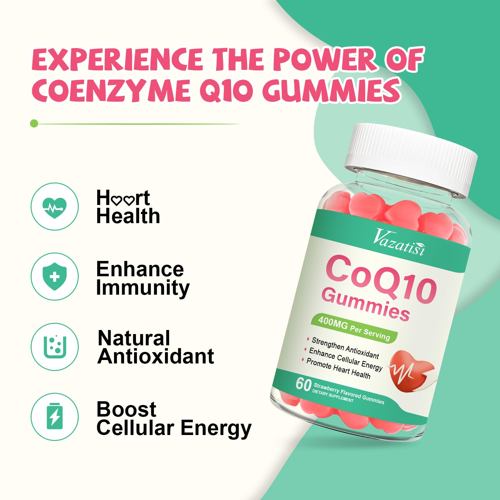 Vazatisi CoQ10 vegan sans gluten, option pratique pour votre routine bien-être.