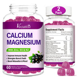 Gommes Vazatisi Calcium-Magnésium-Zinc, emballage pratique pour la routine.