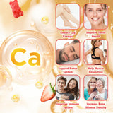 Ingrédients VCCHUYH: calcium citrate 1200 mg, sans gluten et végan, pour tous.