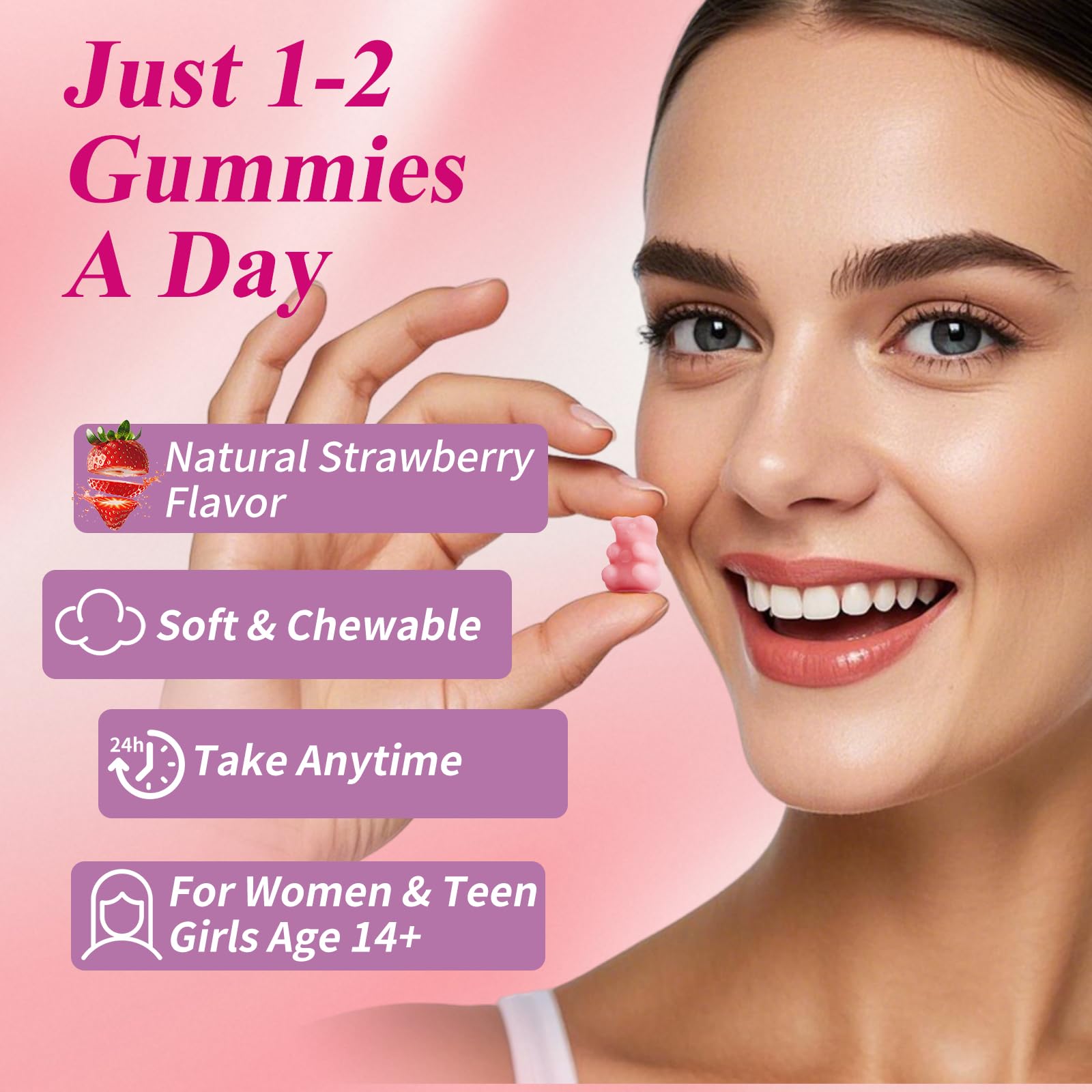 Gommes Vccvaa beauté et équilibre, soutien pour cheveux et peau.