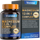 Vccvaa Magnesium Complex – bouteille affichant les 12 formes pour un soutien quotidien