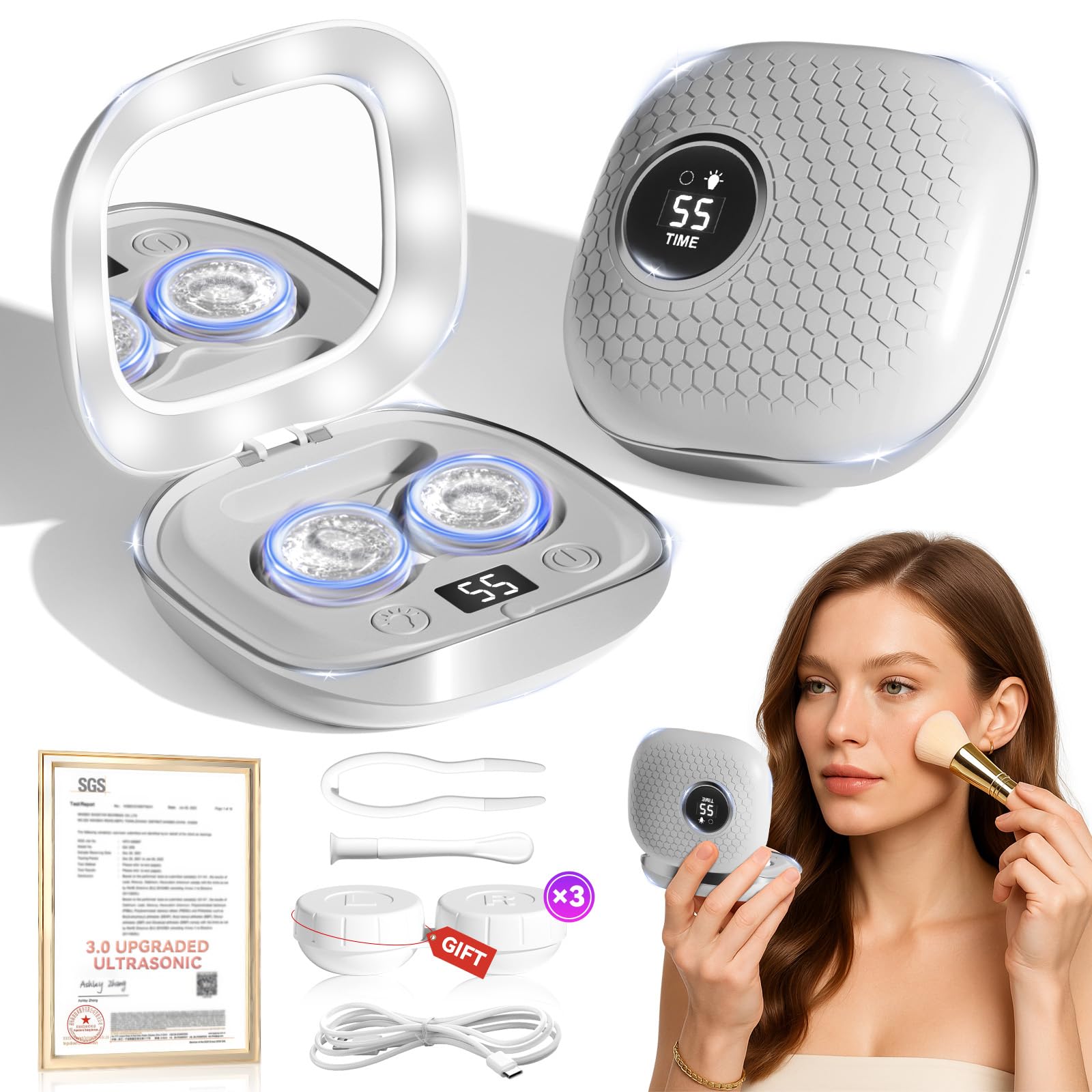 VCNFPRO nettoyeur lentilles ultrasonique 50KHz – performance puissante pour un nettoyage en profondeur