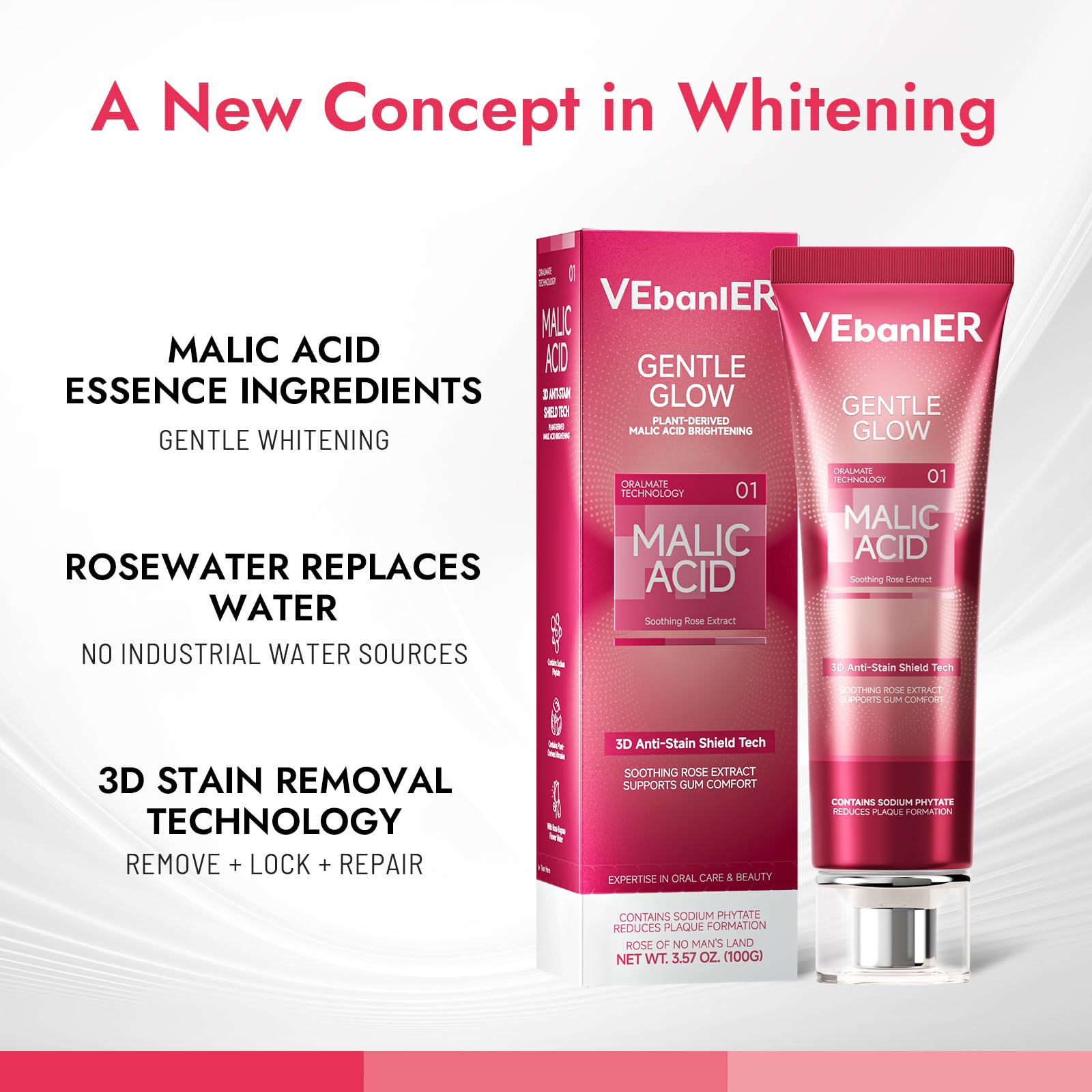 VEbanlER Eau de rose – soin apaisant des gencives et lutte contre la plaque.
