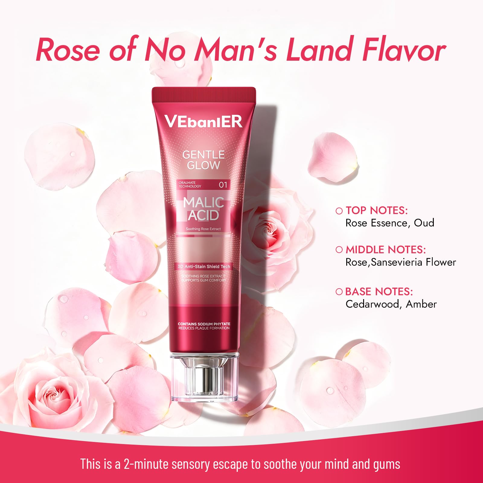 VEbanlER Parfum Rose – expérience sensorielle florale lors du brossage.