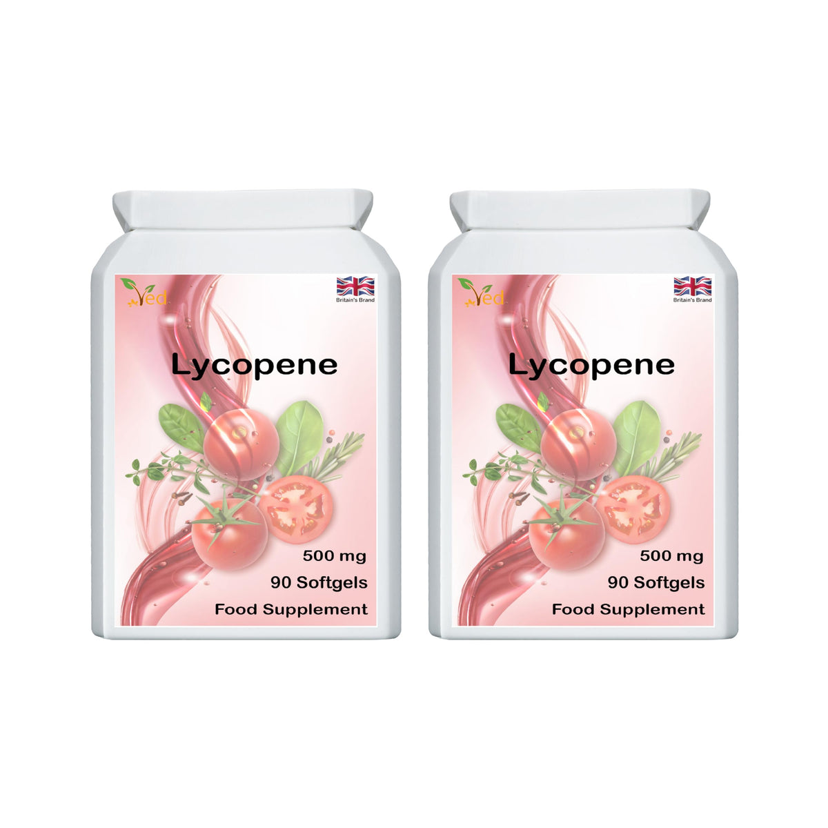 Ved Lycopène 500 mg — bouteille fermée, format pratique pour le quotidien.