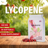 Ved Lycopène 500 mg — bouteille ouverte, gélules molles faciles à avaler.